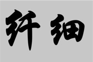 纤细的意思、造句、近义词