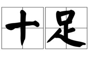 十足的意思、造句、近义词