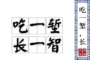 吃一堑，长一智的意思、造句、反义词