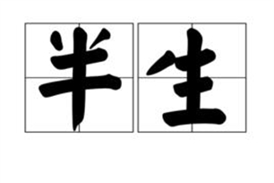 半生的意思、造句、反义词