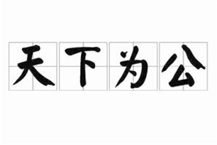 天下为公的意思、造句、反义词