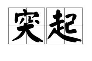 突起的意思、造句、近义词