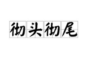 彻头彻尾的意思、造句、近义词