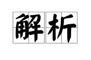 解析的意思、造句、近义词