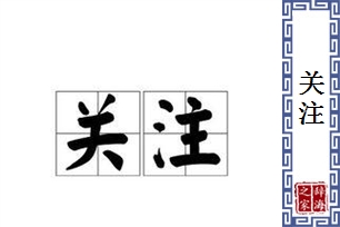 关注的意思、造句、近义词