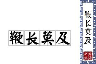 鞭长莫及的意思、造句、反义词