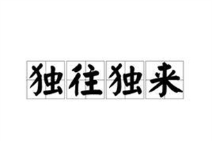 独往独来的意思、造句、反义词