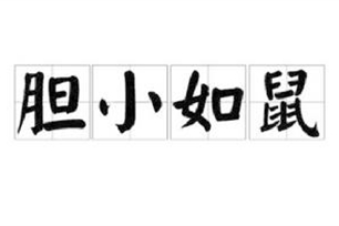 胆小如鼠的意思、造句、反义词