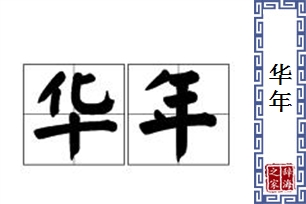 华年的意思、造句、反义词