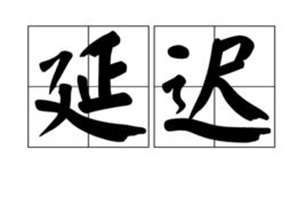 延迟的意思、造句、近义词