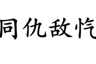 同仇敌忾的意思、造句、反义词