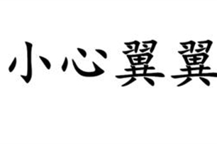 小心翼翼的意思、造句、反义词