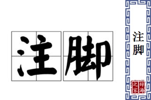 注脚的意思、造句、近义词