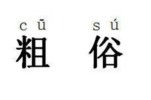 粗俗的意思、造句、近义词