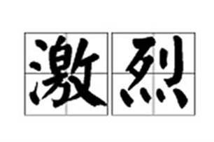 激烈的意思、造句、近义词