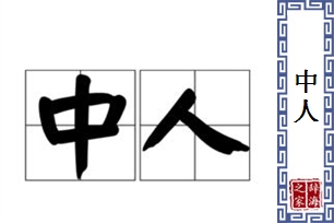 中人的意思、造句、近义词