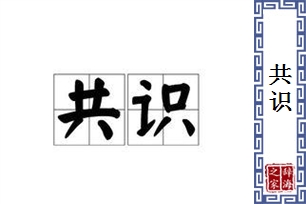 共识的意思、造句、近义词