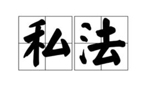 私法的意思、造句、反义词