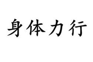 身体力行的意思、造句、近义词