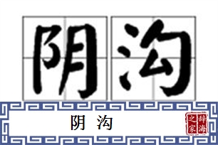 阴沟的意思、造句、近义词