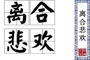 离合悲欢的意思、造句、近义词