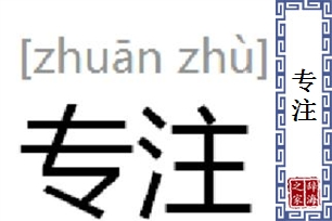 专注的意思、造句、近义词