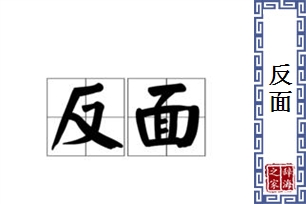 反面的意思、造句、近义词