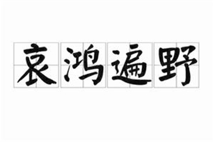 哀鸿遍野的意思、造句、反义词