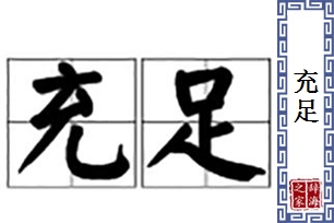 充足的意思、造句、反义词