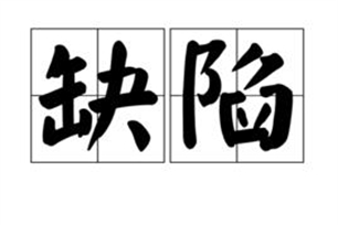 缺陷的意思、造句、反义词