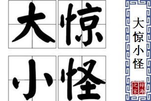 大惊小怪的意思、造句、反义词