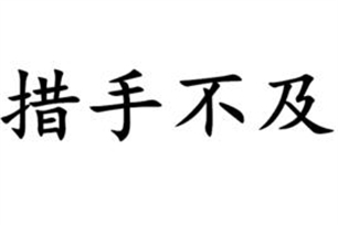 措手不及的意思、造句、近义词