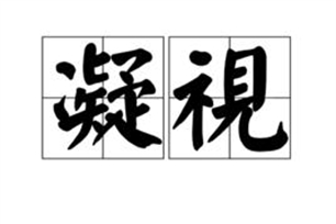 凝视的意思、造句、近义词