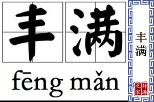 丰满的意思、造句、近义词