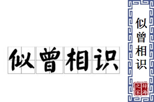 似曾相识的意思、造句、近义词