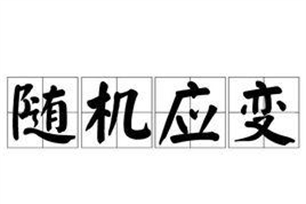 随机应变的意思、造句、反义词