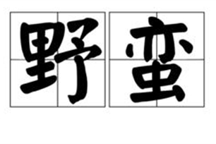 野蛮的意思、造句、反义词