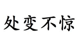 处变不惊的意思、造句、反义词