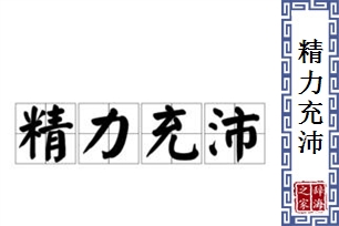 精力充沛的意思、造句、反义词