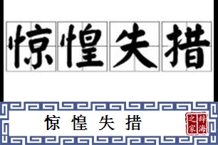 惊惶失措的意思、造句、反义词