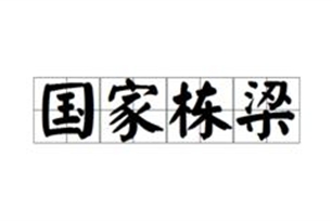 国家栋梁的意思、造句、近义词