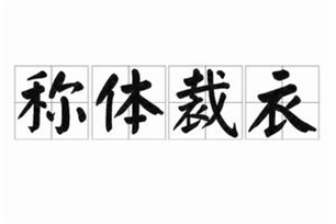 称体裁衣