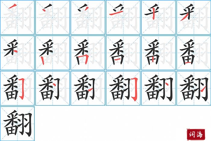 翻字怎么写图解