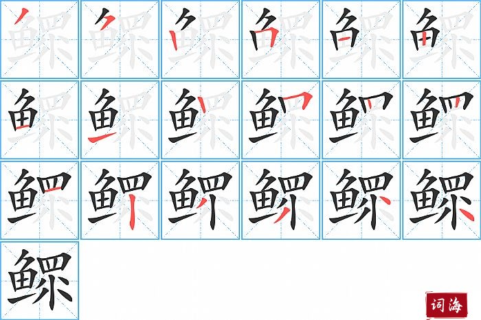 鳏字怎么写图解