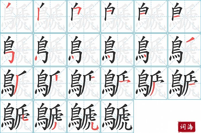 鷈字怎么写图解