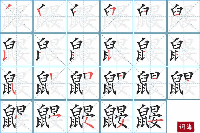 鼹字怎么写图解