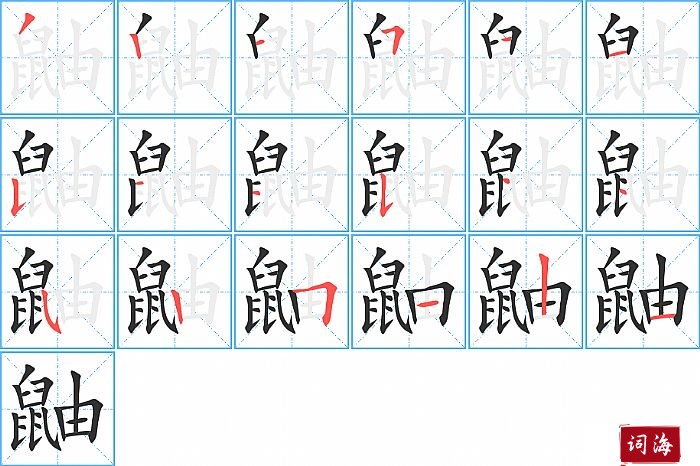 鼬字怎么写图解