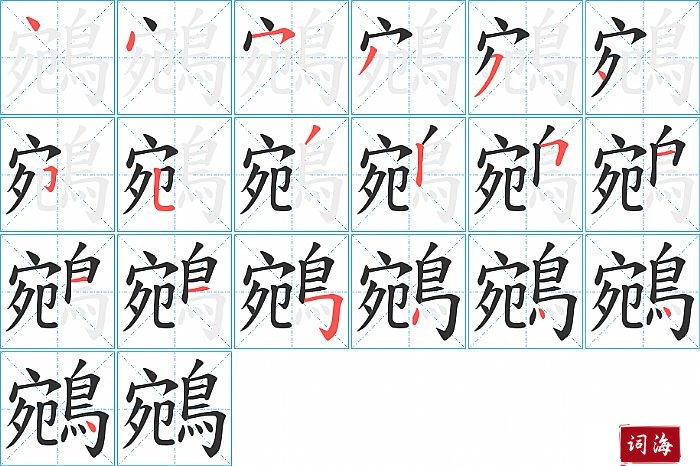 鵷字怎么写图解